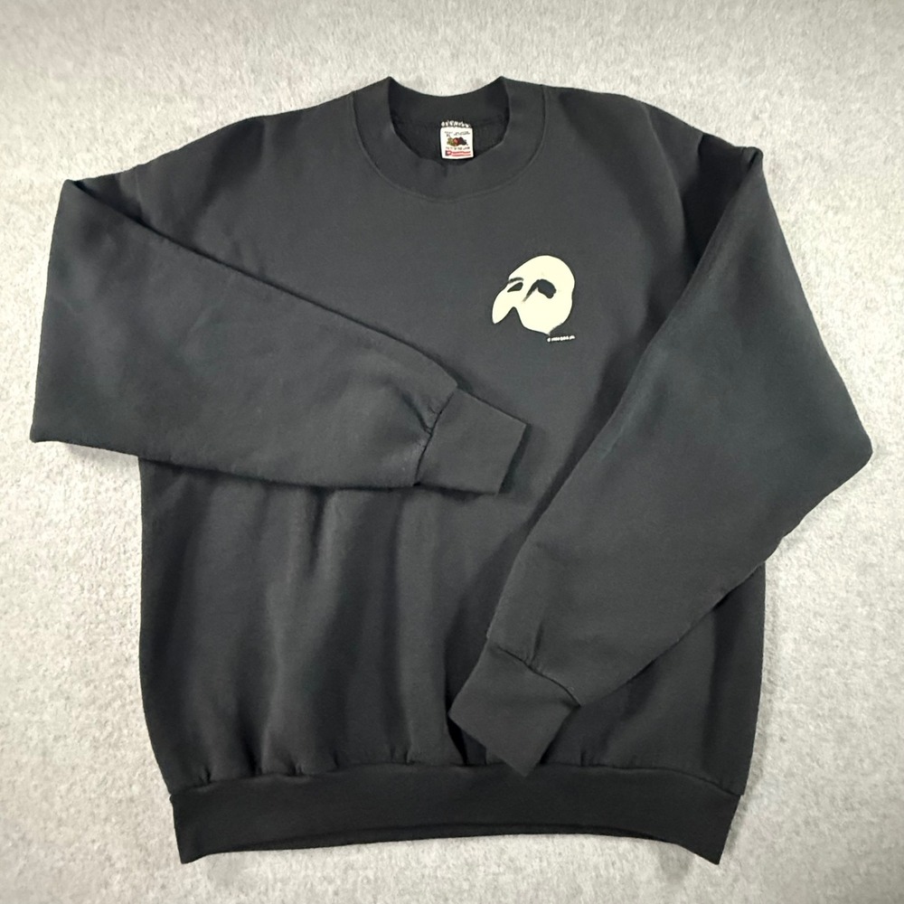 Vintage 1985 Phantom of the Opera Sweatshirt XL Fruit of the Loom Black USA Made